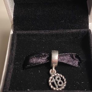 “18” Dangle Pandora charm